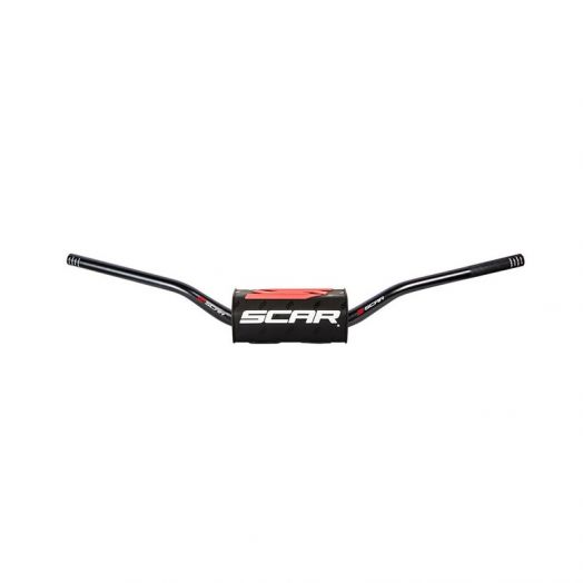 Guidon 28.6 SCAR O² courbe basse noir housse noir