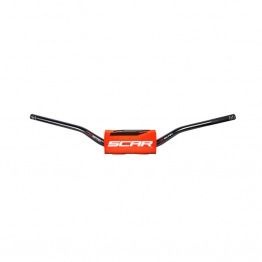 Guidon 28.6 SCAR O² courbe basse noir housse orange