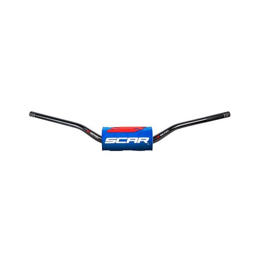 Guidon 28.6 SCAR O² courbe basse noir housse bleu