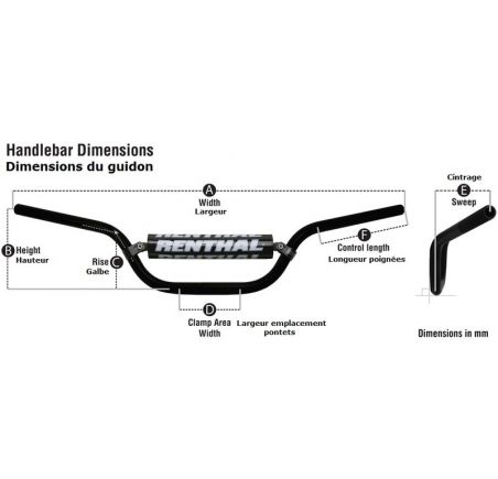 Guidon RENTHAL Fatbar 821