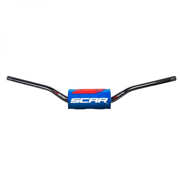 Guidon 28.6 SCAR O² noir housse bleu Honda/Kawasaki