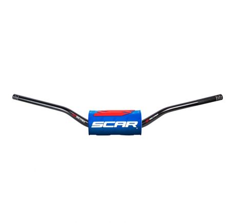 Guidon 28.6 SCAR O² noir housse bleu Honda/Kawasaki