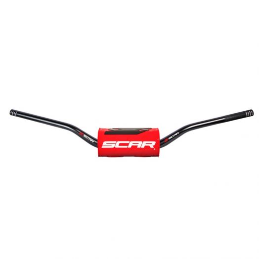 Guidon 28.6 SCAR O² noir mousse rouge Honda CRF 2025