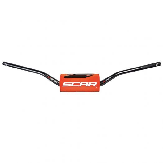 Guidon 28.6 SCAR O² RC Haut noir housse orange