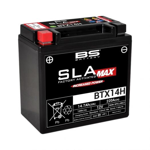 Batterie BS BATTERY SLA Max sans entretien activé usine - BTX14H