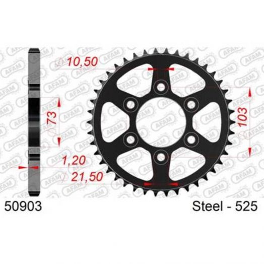Couronne AFAM acier standard 50903 - 525