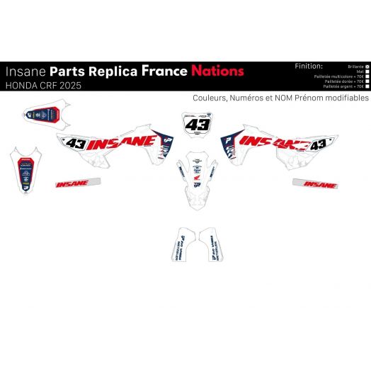 Kit déco Team INSANE Nations Honda CRF
