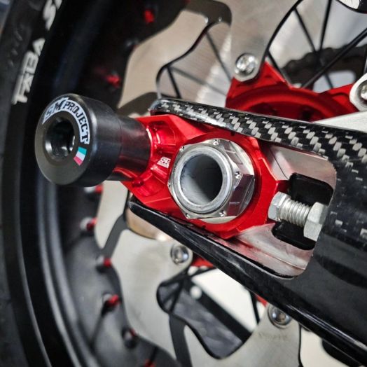 Tendeurs de chaine Ducati 450 MX avec protections SM PROJECT