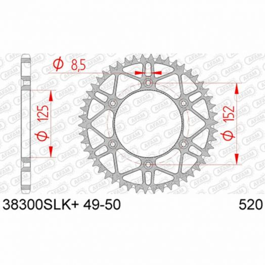 Couronne AFAM acier anti-boue - 520
