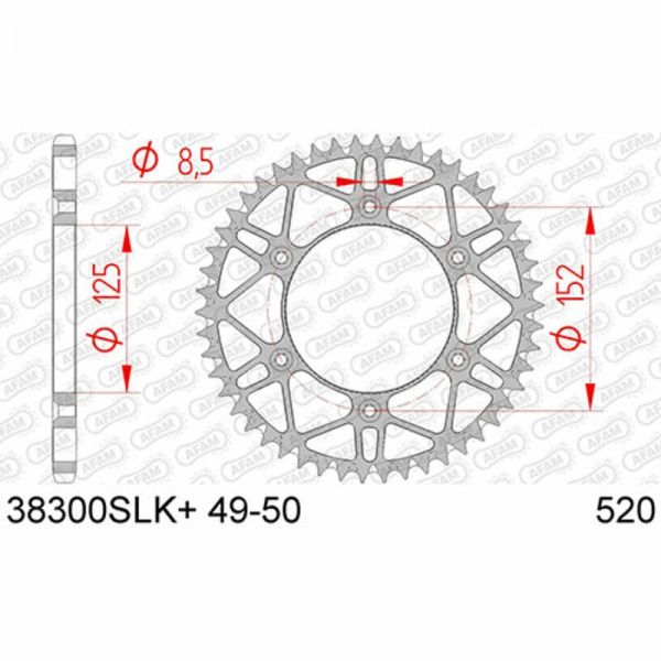 Couronne AFAM acier anti-boue - 520