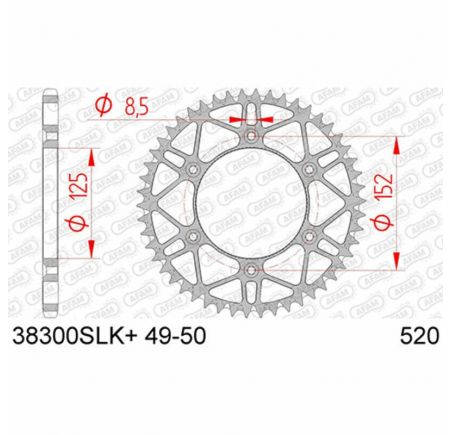 Couronne AFAM acier anti-boue - 520