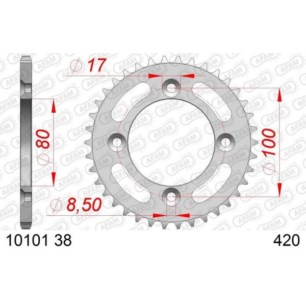 Couronne AFAM alu standard - 420