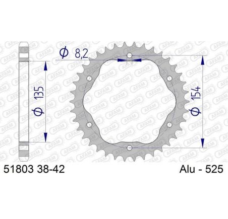 Couronne AFAM alu standard - 525