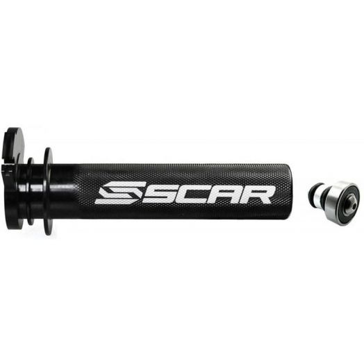 Barillet de gaz SCAR aluminium noir avec roulement Yamaha Kawasaki Suzuki