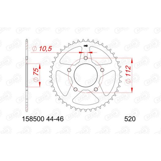 Couronne AFAM acier standard - 520