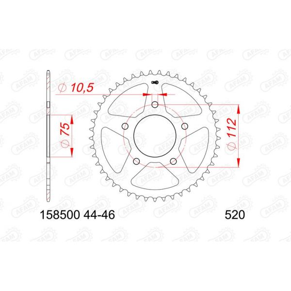 Couronne AFAM acier standard - 520