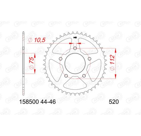 Couronne AFAM acier standard - 520