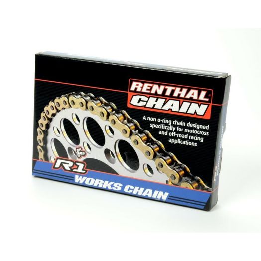 Chaîne de Transmission Renthal 520 R1 Works – Haute Résistance (112 à 120 maillons)