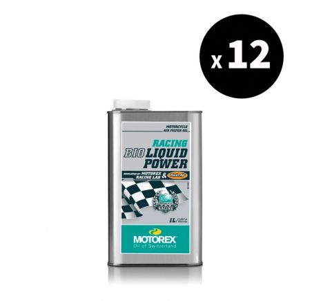 Huile filtre à air MOTOREX Racing Liquid Bio Power - 1L (x12)