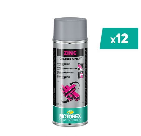 Vernis zinc MOTOREX Colour Spray Zinc - 400ml (x12)