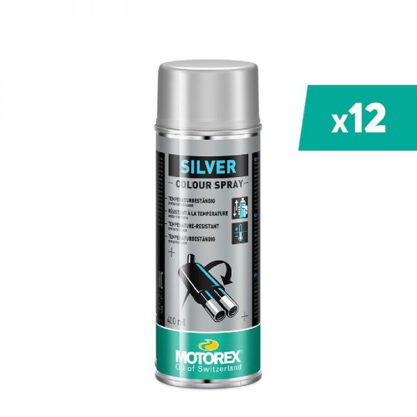 Vernis argent MOTOREX Colour Spray Silver - 400ml (x12)