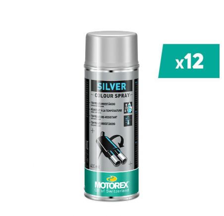 Vernis argent MOTOREX Colour Spray Silver - 400ml (x12)
