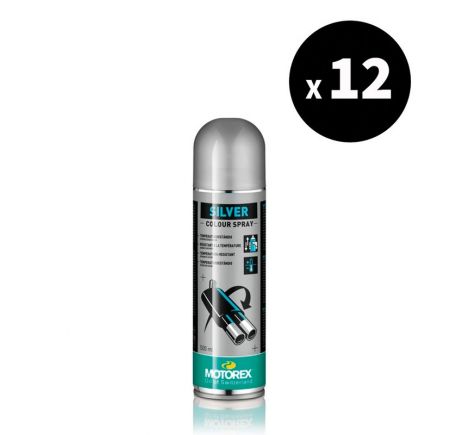 Vernis argent MOTOREX Colour Spray - 500ml (x12)