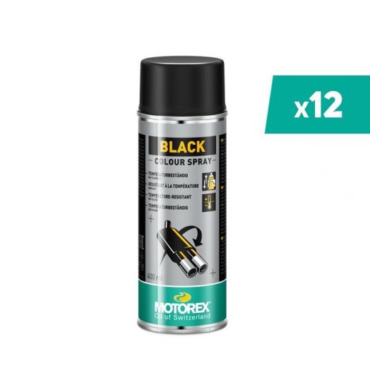 Vernis noir MOTOREX Colour Spray - 500 ml x12