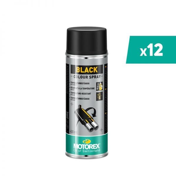 Vernis noir MOTOREX Colour Spray - 500 ml x12