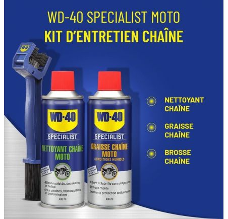 Kit d'entretien de chaîne WD-40 Specialist - 2x Spray 400ml