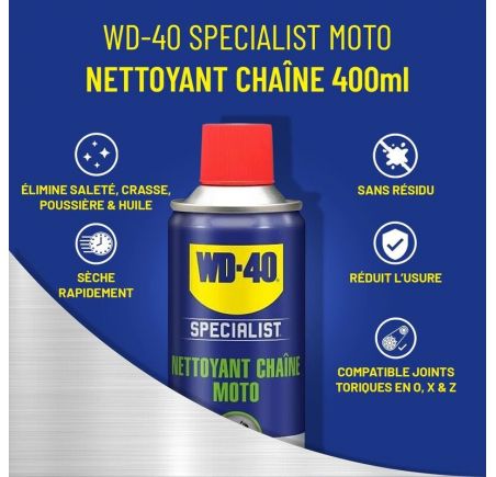 Kit d'entretien de chaîne WD-40 Specialist - 2x Spray 400ml