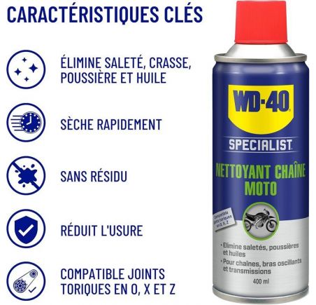 Kit d'entretien de chaîne WD-40 Specialist - 2x Spray 400ml
