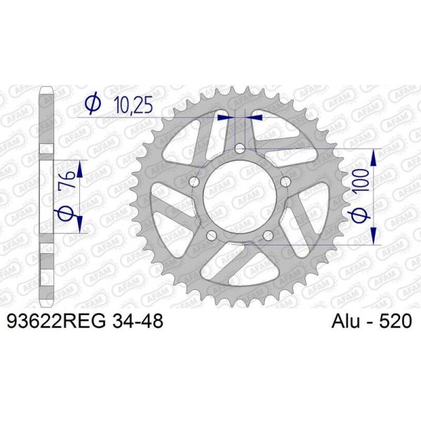 Couronne AFAM alu standard - 520