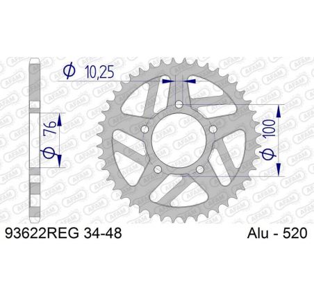 Couronne AFAM alu standard - 520