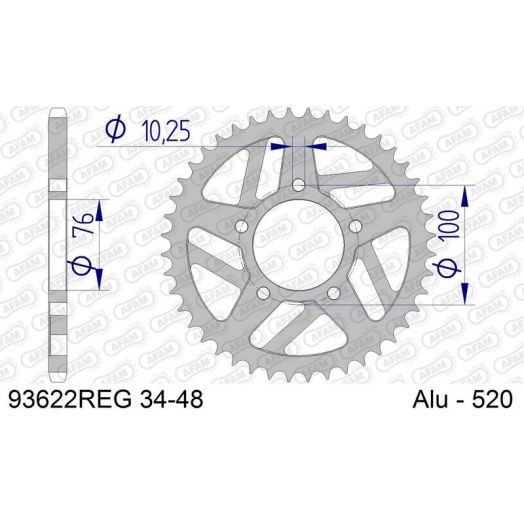 Couronne AFAM alu standard - 520