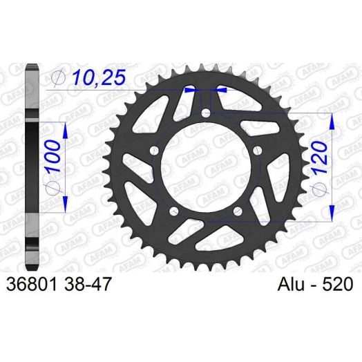 Couronne AFAM alu standard - 520