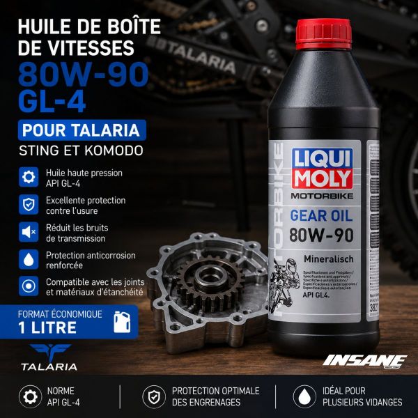 Huile pour vidange Talaria sting, XXX ou Komodo
