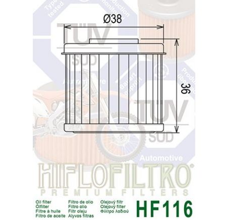 Filtre à huile pour Honda CRF 2024