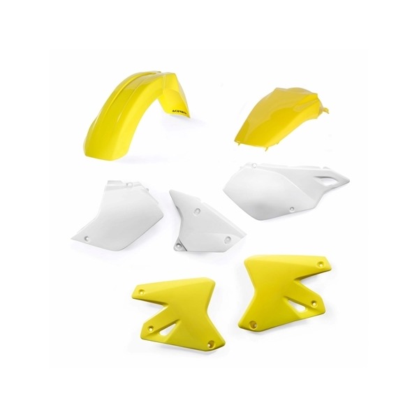 Kit plastique pour Suzuki 400 DRZ jaune et blanc