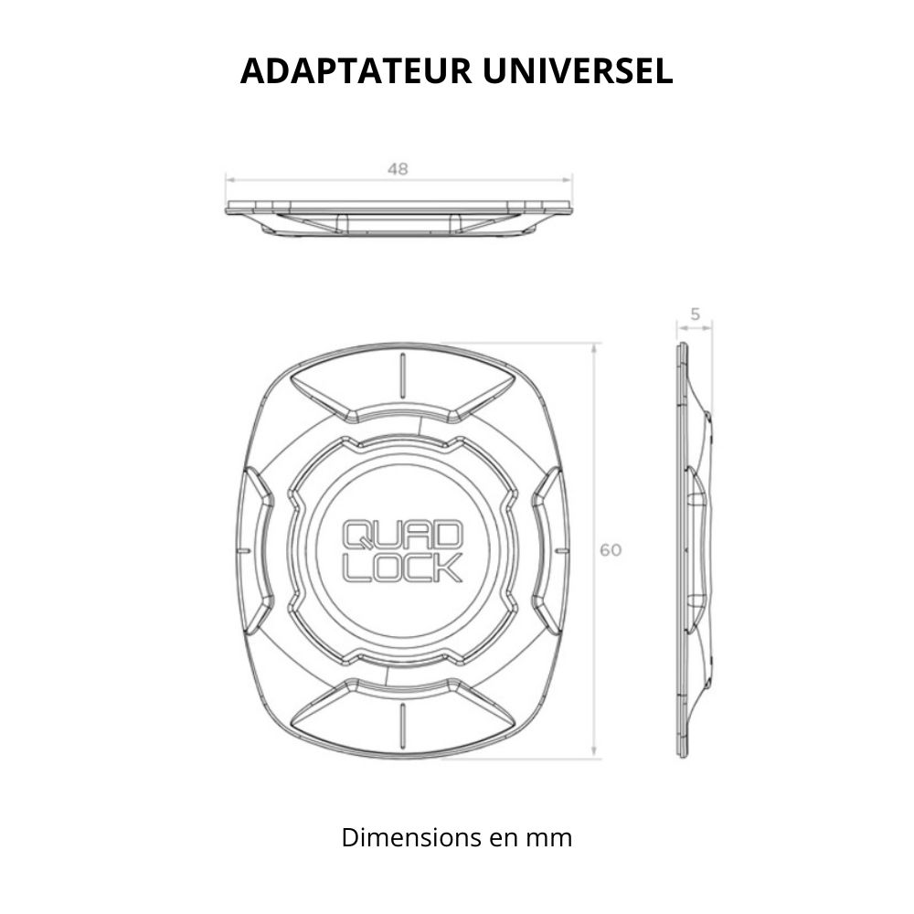 adaptateur Quad Lock universel pour smartphone