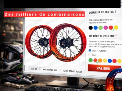Nouveau Configurateur 3D : Personnalisez vos jantes supermotard IP Evo et SM Pro