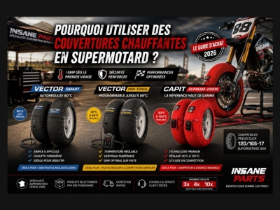 Couvertures chauffantes Supermotard : grip et sécurité dès les premiers tours